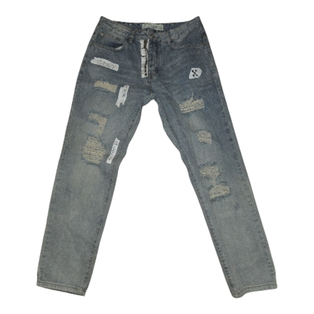 Off-White c/o Virgil Abloh Distressed Slim Fit Jeans Size 33